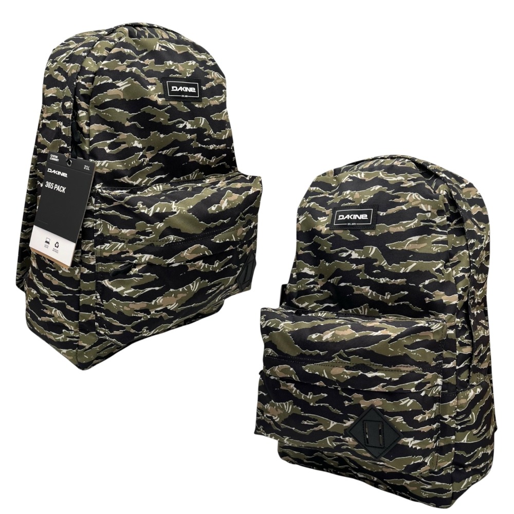 Dakine 365 Backpack Tiger Camo-White 21L 18X12X8 Fits 15" Laptop Olive Green